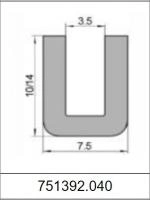 Силиконовый профиль П-образный 751392.040